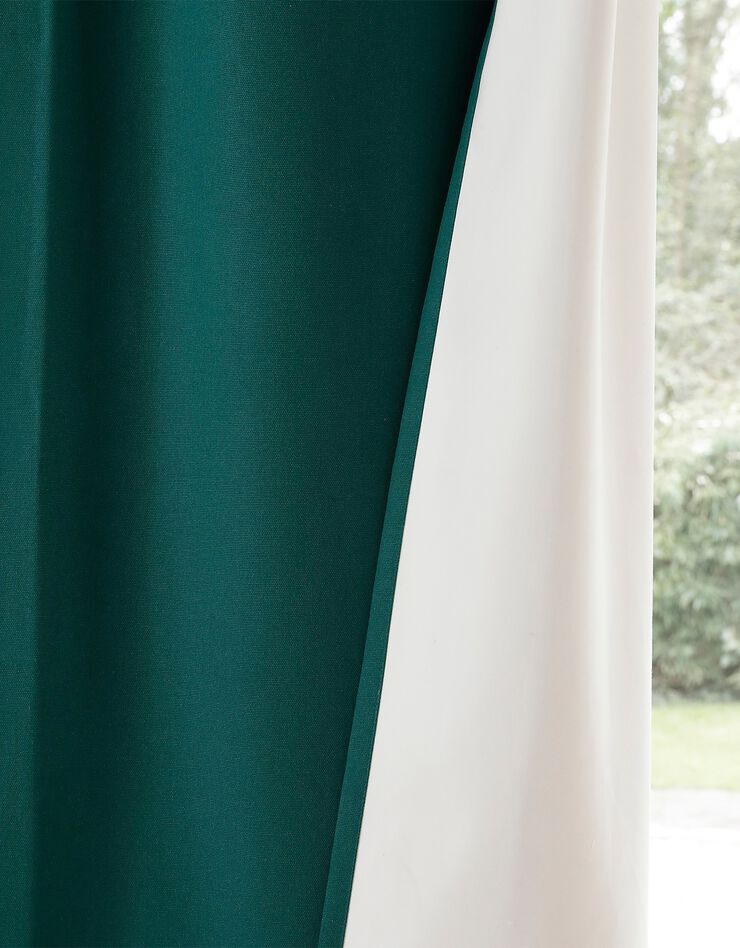 Rideau occultant bachette uni (vert)