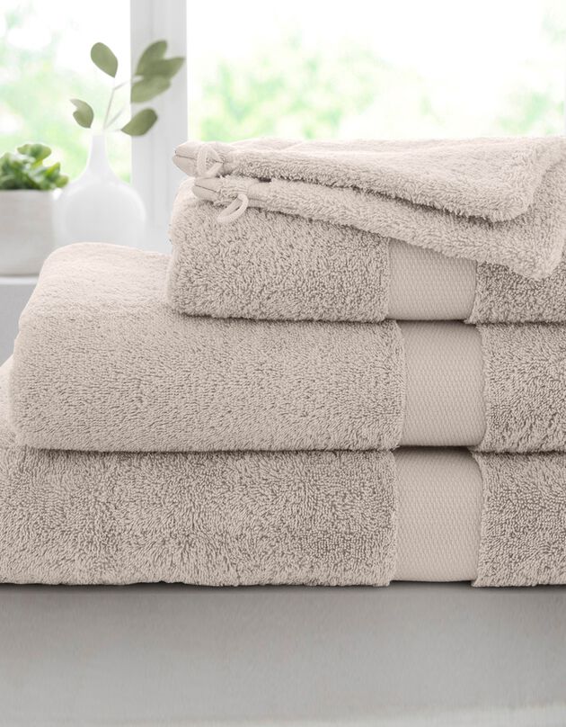 Éponge unie coton modal 500 g/m² (taupe)