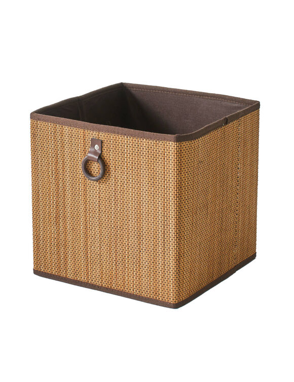 Cube de rangement pliable, bambou (marron)