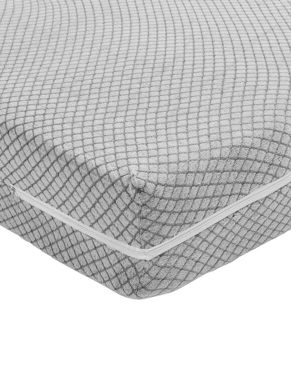 Housse de protection de matelas jacquard épais (gris)