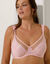 Soutien-gorge grand maintien maille satinée et tulle - avec armatures (poudre)