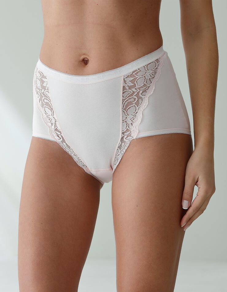 Culotte super maxi dentelle - lot de 3 (kaki + rose + terracotta) Culotte super maxi dentelle - lot de 3 (kaki + rose + terracotta)