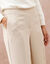 Pantalon large taille &eacute;lastiqu&eacute;e, cr&ecirc;pe (beige)