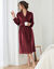 Peignoir velours uni (bordeaux)