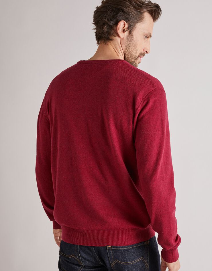 Pull col rond 80% laine (rouge carmin) Pull col rond 80% laine (rouge carmin)