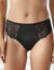 Culotte microfibre et dentelle stretch forme tanga taille haute - lot de 2 (noir + ivoire)