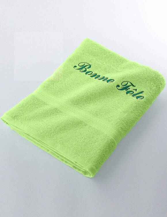 Collection serviettes de bain personnalisables confort moelleux (anis)