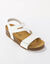 Sandales ouverture totale en cuir (blanc)