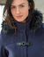 Duffle-coat capuche fausse fourrure uni (marine)