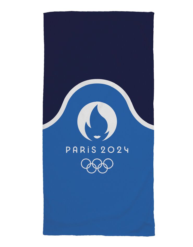 Drap de bain JO2024® personnalisable (bleu)