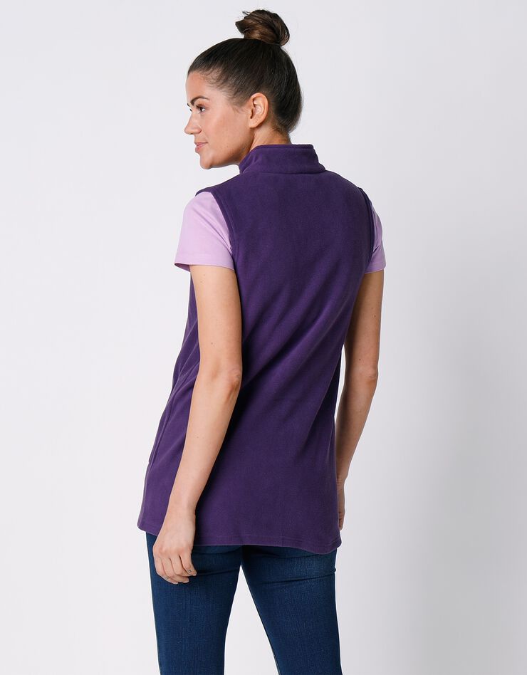 Veste polaire zippée sans manches (violet) Veste polaire zippée sans manches (violet)