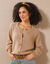 Gilet moelleux en maille anglaise  (noisette chiné)