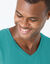 Tee-shirt col V manches courtes - lot de 3 (aqua + vert eau + marron)