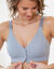 Soutien-gorge dentelle microfibre ouvert devant par pressions pour poitrines menues - sans armatures (gris)
