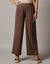 Pantalon large taille haute &agrave; enfiler, cr&ecirc;pe fluide (chocolat)