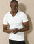 Tee-shirt sous-vêtement homme col V manches courtes chaleur douce - lot de 2 (blanc)