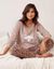 Pyjama polaire renard, manches longues (taupe / chocolat)