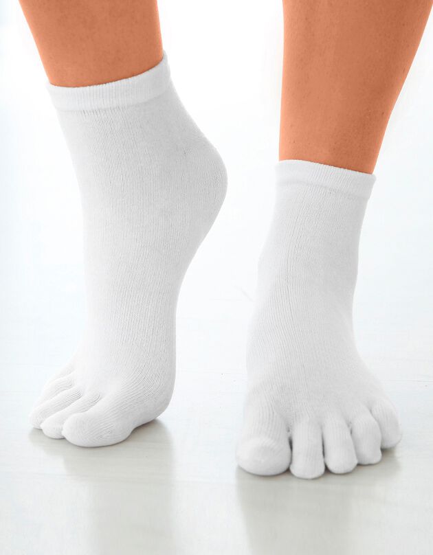 Chaussettes doigts de pieds - la paire (blanc) Chaussettes doigts de pieds - la paire (blanc)
