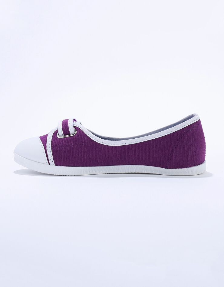 Ballerines toile (violet / blanc) Ballerines toile (violet / blanc)