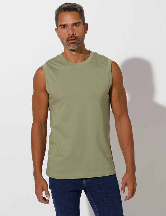 T-shirt col rond sans manches - lot de 3 (orange + vert + jaune)
