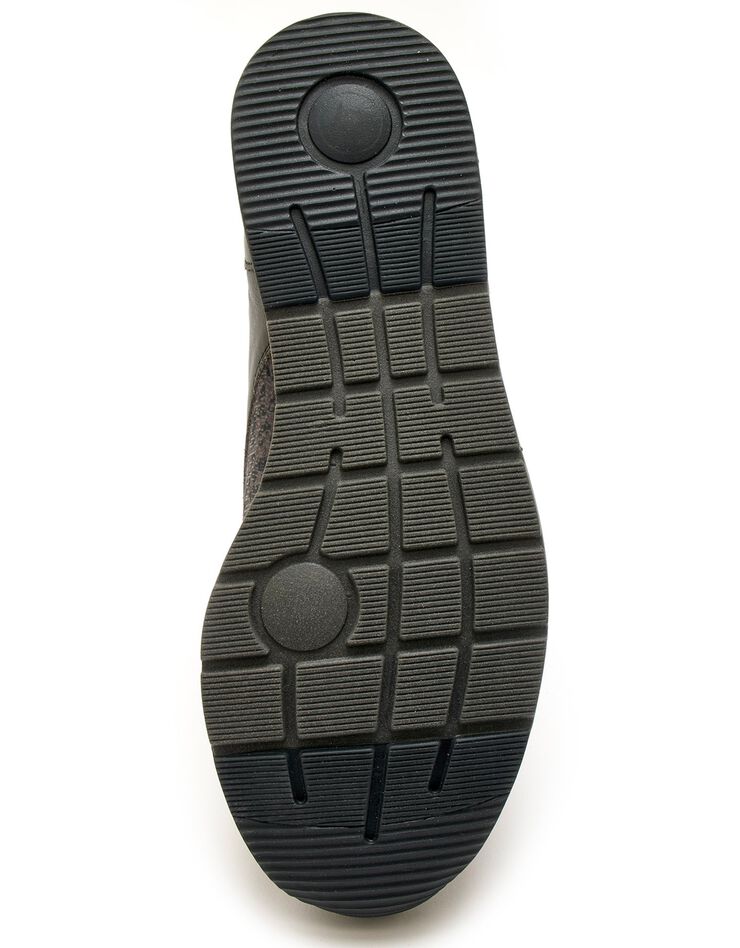 Derbies spécial Hallux valgus en cuir et textile - imprimé léopard (gris) Derbies spécial Hallux valgus en cuir et textile - imprimé léopard (gris)