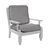 Housse extensible unie sp&eacute;ciale fauteuil rustique (gris perle)