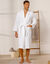 Peignoir mixte adulte col kimono éponge bouclette  (blanc)