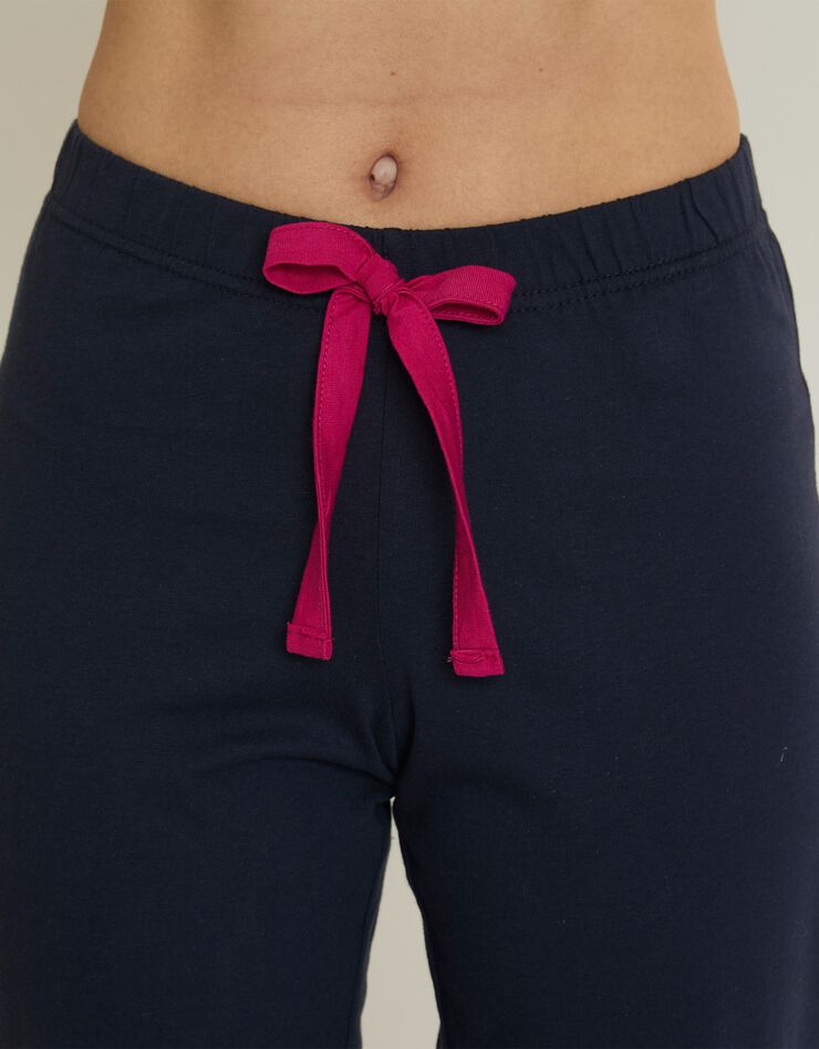 Pantalon pyjama coton Beautiful uni imprimé placé (marine) Pantalon pyjama coton Beautiful uni imprimé placé (marine)