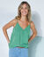Caraco uni, polyester recyclé(**) (vert)
