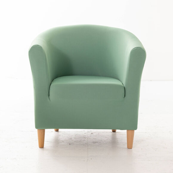 Housse unie bi-extensible fauteuil cabriolet (amande)