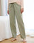 Pantalon pyjama coton imprim&eacute; rayures (kaki / &eacute;cru)