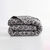 Couverture jacquard l&eacute;opard 450 g/m&sup2; (gris)