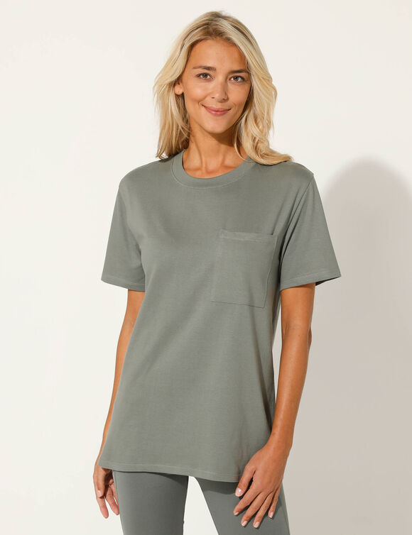 T-shirt volume loose (kaki)