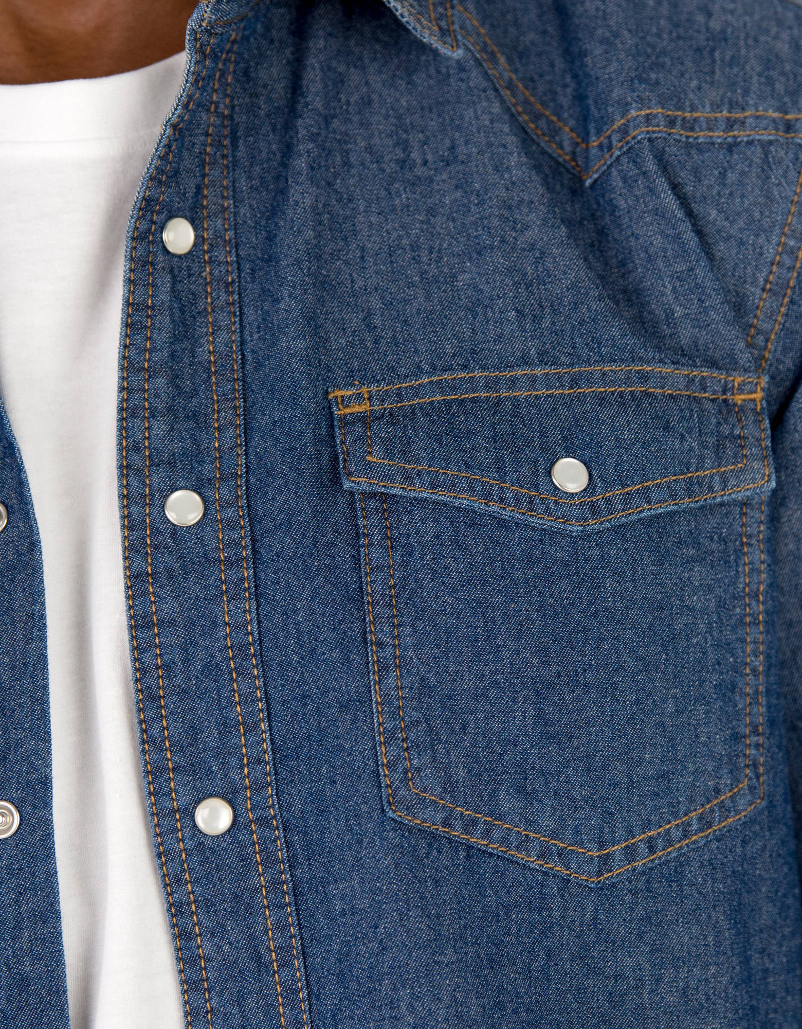 VERTBAUDET Chemise En Jean Pressionnée Bébé Double Stone - 12 Mois (74cm) - Confort Et Style
