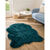 Tapis poils forme peau de bête (émeraude)