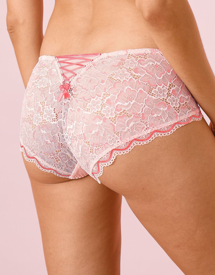 Shorty dentelle bicolore "Luccia Harmony" (rose) Shorty dentelle bicolore "Luccia Harmony" (rose)