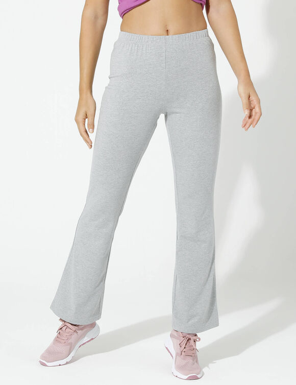 Legging trompette maille jersey (gris chiné)