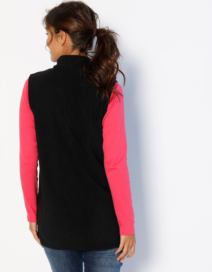 Veste polaire zippée sans manches (noir) Veste polaire zippée sans manches (noir)