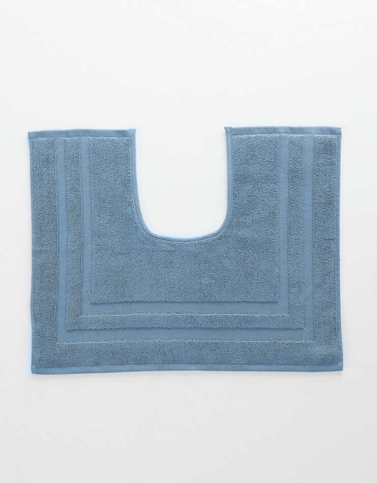 Tapis de bain éponge double liteau (bleu jean) Tapis de bain éponge double liteau (bleu jean)