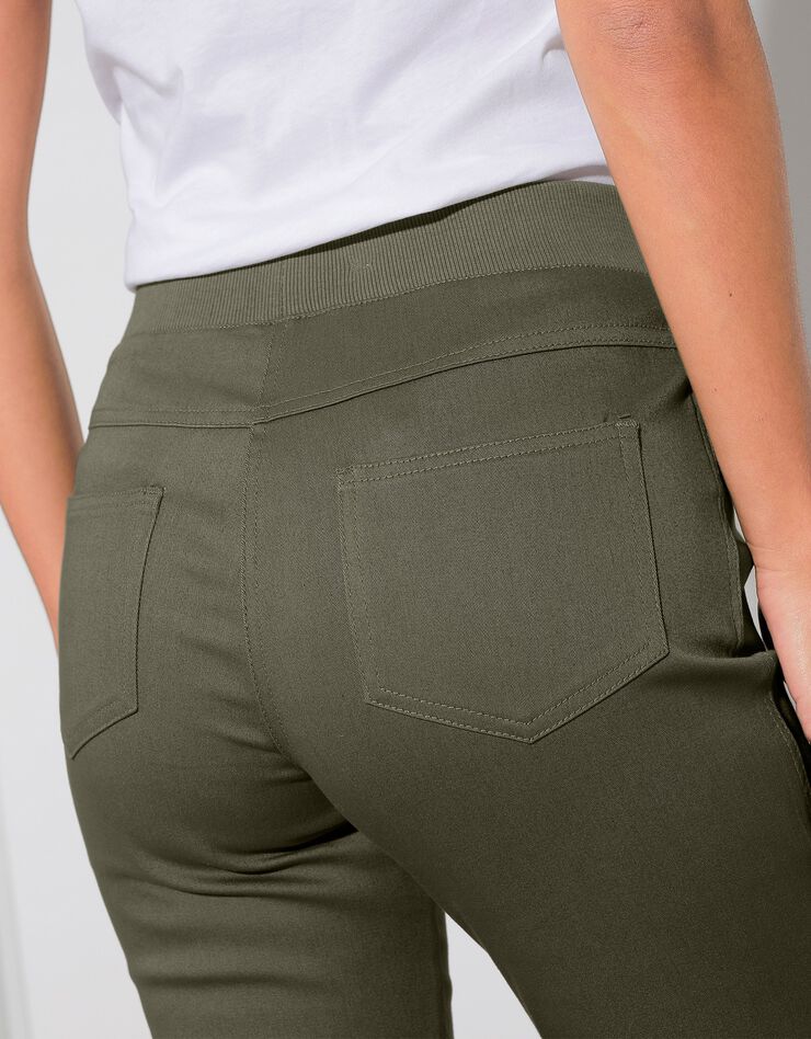 Pantalon droit "ultra confort" taille élastiquée (kaki) Pantalon droit "ultra confort" taille élastiquée (kaki)