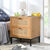 Table de chevet WICKOOD 2 tiroirs avec cannage rotin (naturel)