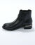 Boots élastiquée zippée, chaîne dorée  (noir)