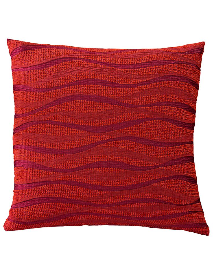 Housse coussin jacquard imprimé - lot de 2 (terracotta)