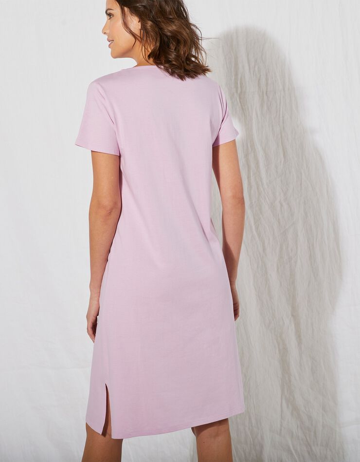 Chemise de nuit courte coton – imprimé fruits (parme) Chemise de nuit courte coton – imprimé fruits (parme)