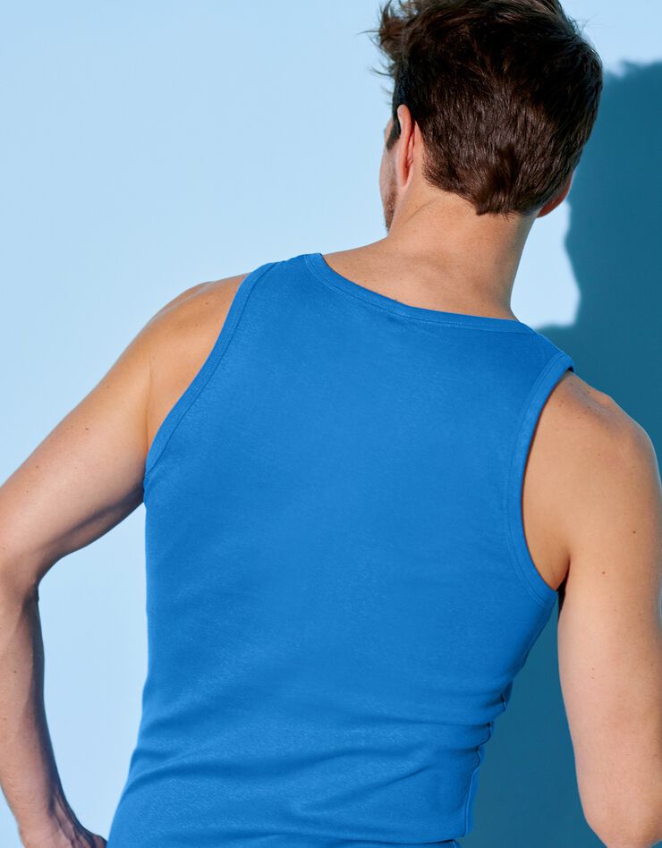 Débardeur sous-vêtement homme - lot de 3 (bleu) Débardeur sous-vêtement homme - lot de 3 (bleu)