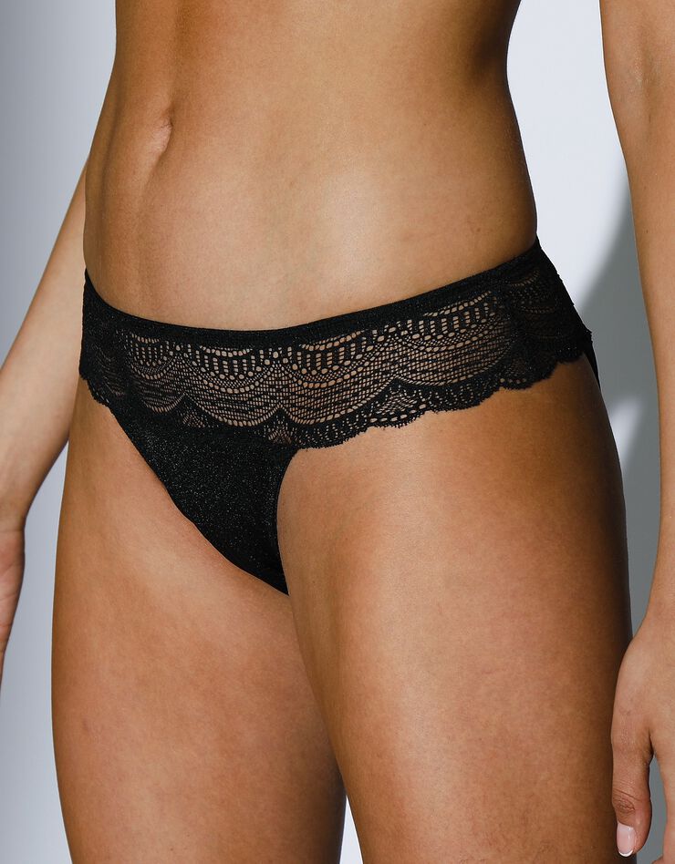 Culotte dentelle et satin Nauta- forme midi (noir) Culotte dentelle et satin Nauta- forme midi (noir)