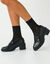 Mi-chaussettes imprim&eacute;es l&eacute;opard - lot de 2 (noir)