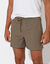 Short toile ceinture élastiquée (kaki)