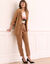 Veste blazer fluide manches longues (caramel)