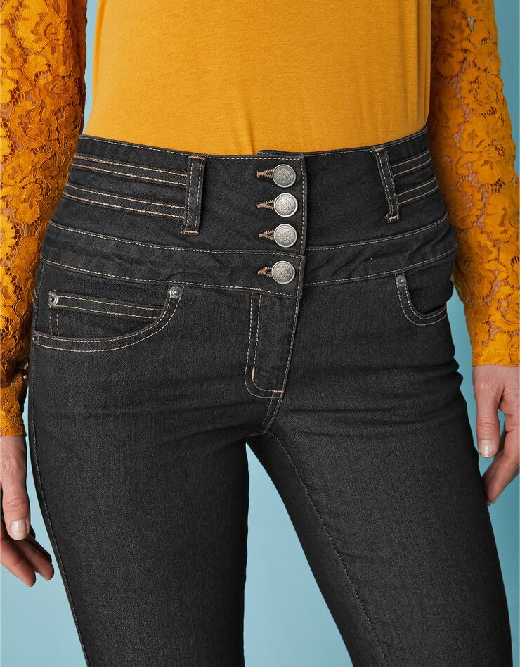 Jean coupe boocut taille haute - entrej. 75 cm (black) Jean coupe boocut taille haute - entrej. 75 cm (black)